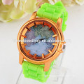 2015 new candy jelly 9 colors silicone worlds map watch